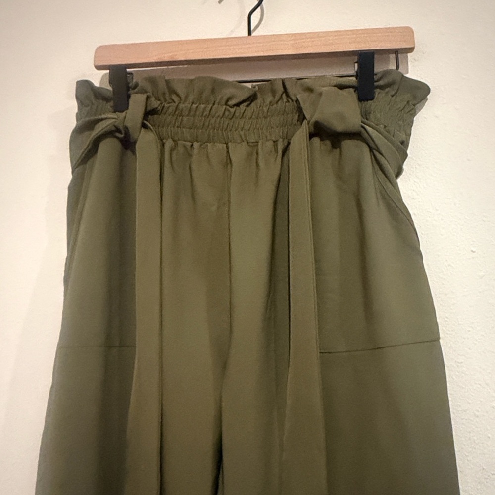Grace Karin Olive Tie-Waist Trousers - Picture 5 of 6